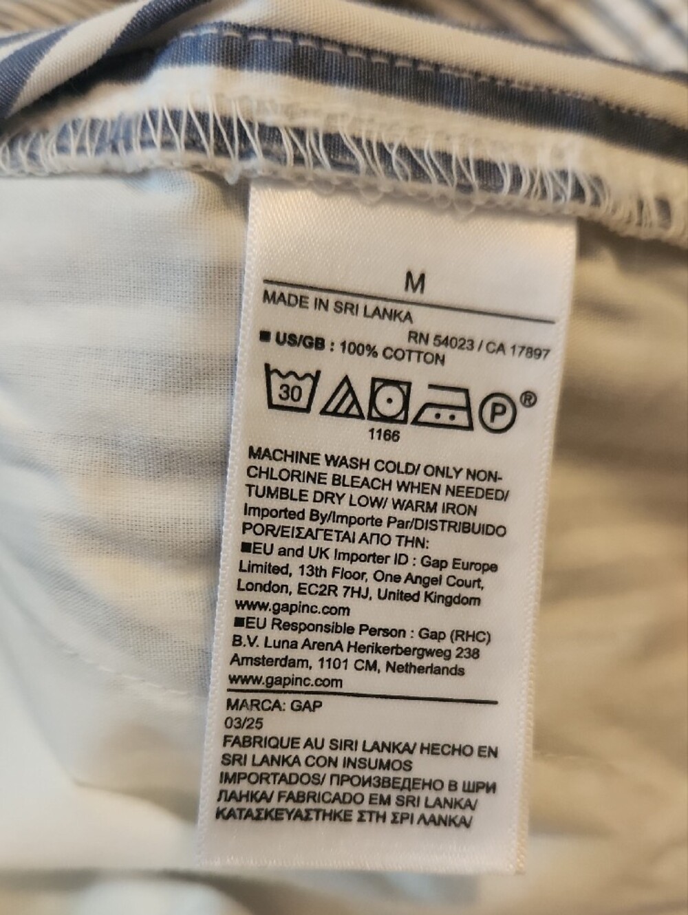 GAP Blue and White Striped Women's Shorts - Picture 7 of 8